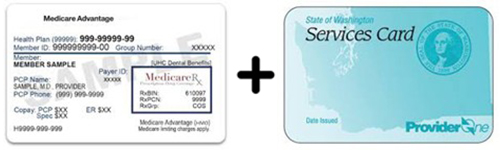 Image of Medicare & ProviderOne cards