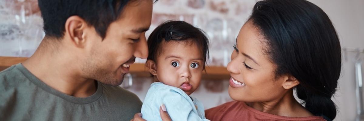 Couple with a baby